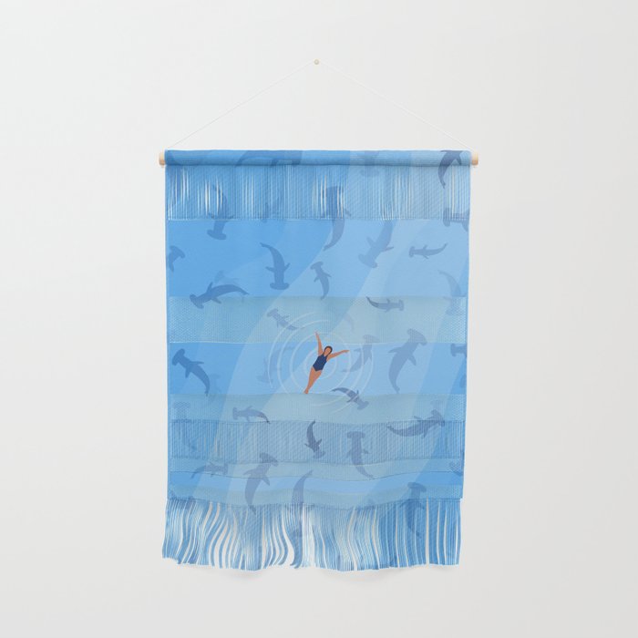 Shark Beach Swimmer  Wall Hanging Gallery Image 1