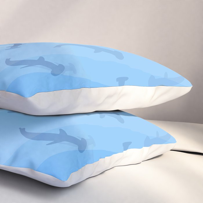 Shark Beach Swimmer  Pillow Sham Gallery Image 3