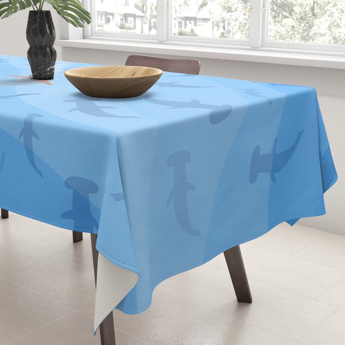 Shark Beach Swimmer  Tablecloth Gallery Image 3