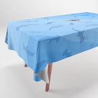 Shark Beach Swimmer  Tablecloth Gallery Image 1