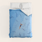 Shark Beach Swimmer  Comforter Gallery Image 8