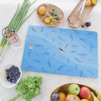 Shark Beach Swimmer  Cutting Board Gallery Image 2