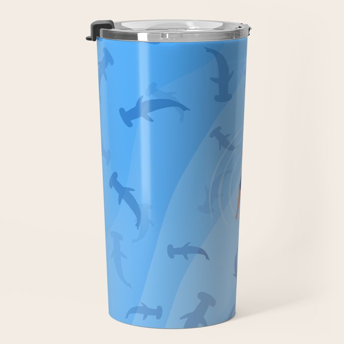 Shark Beach Swimmer  Travel Mug Gallery Image 3