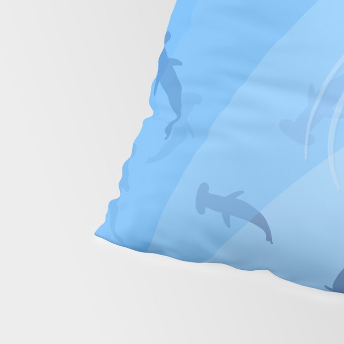 Shark Beach Swimmer  Pillow Sham Gallery Image 4