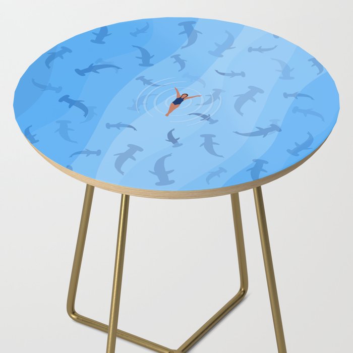Shark Beach Swimmer  Side Table Gallery Image 2