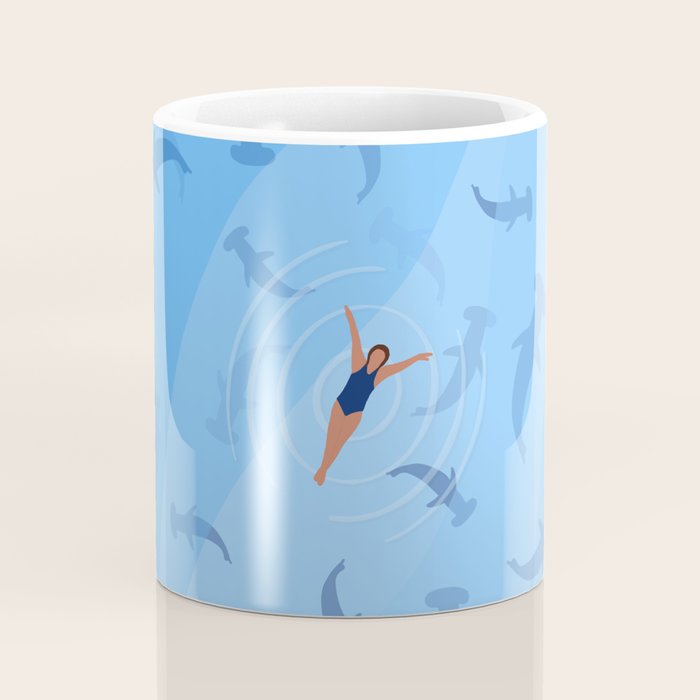 Shark Beach Swimmer  Coffee Mug Gallery Image 4