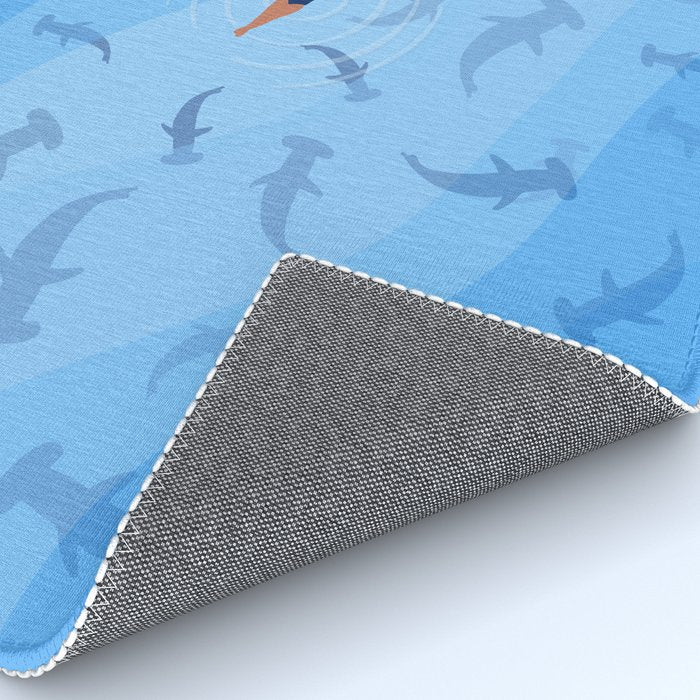 Shark Beach Swimmer  Rug Gallery Image 4
