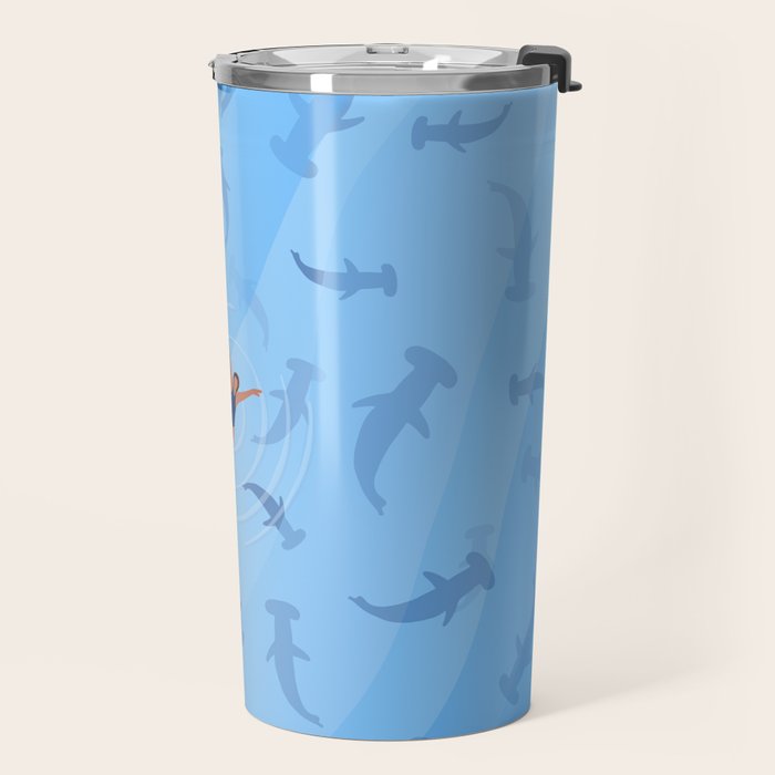 Shark Beach Swimmer  Travel Mug Gallery Image 2