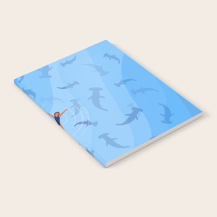Shark Beach Swimmer  Notebook Gallery Image 1