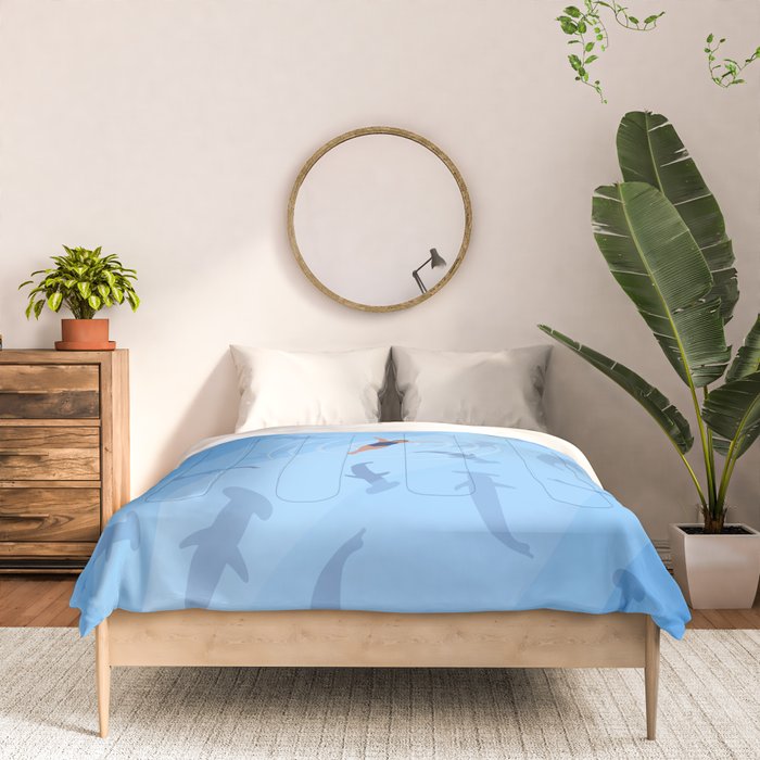 Shark Beach Swimmer  Comforter Gallery Image 3
