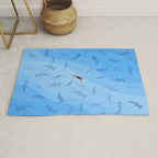 Shark Beach Swimmer  Rug Gallery Image 1