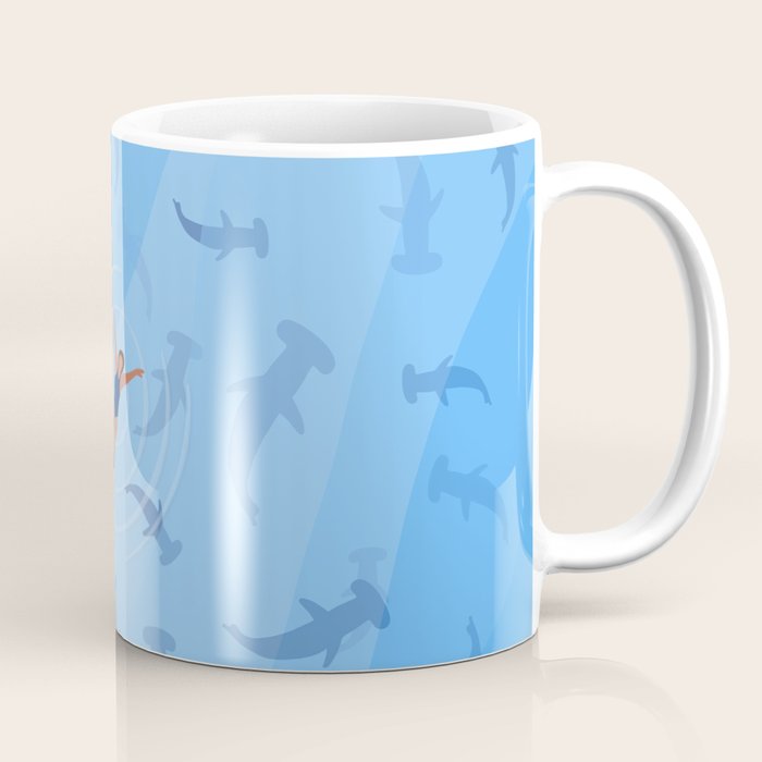 Shark Beach Swimmer  Coffee Mug Gallery Image 1