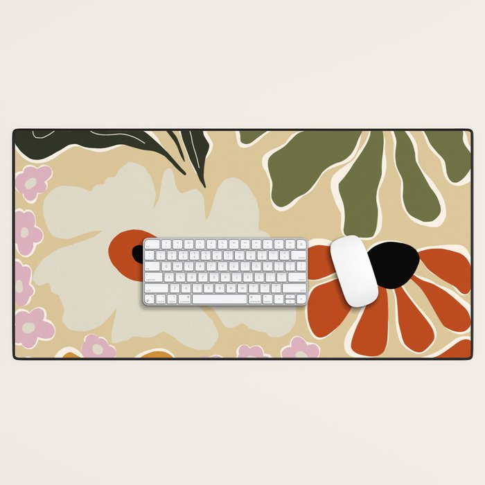 Mid-century bouquet  Desk Mat Gallery Image 1