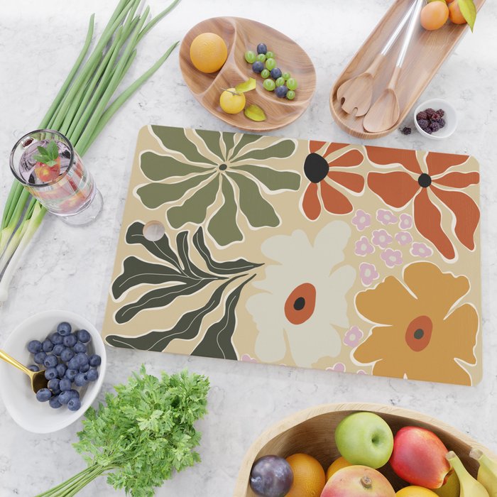 Mid-century bouquet  Cutting Board Gallery Image 2