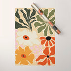 Mid-century bouquet  Wrapping Paper Gallery Image 1