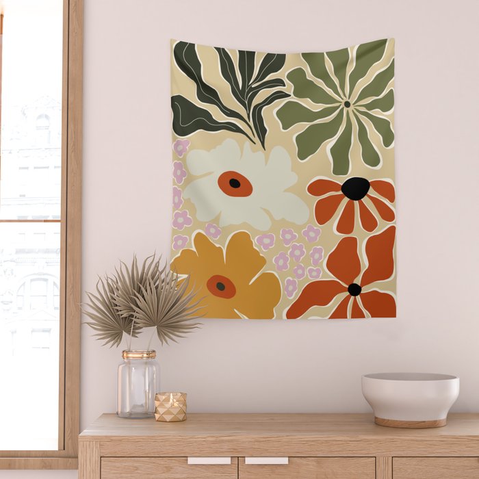 Mid-century bouquet  Wall Tapestry Gallery Image 2