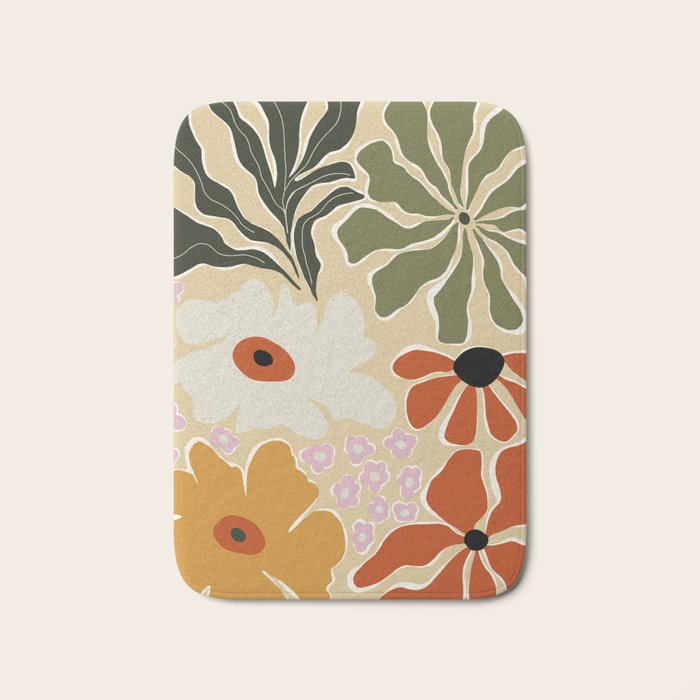 Mid-century bouquet  Bath Mat Gallery Image 1
