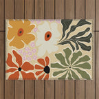Mid-century bouquet  Outdoor Rug Gallery Image 1