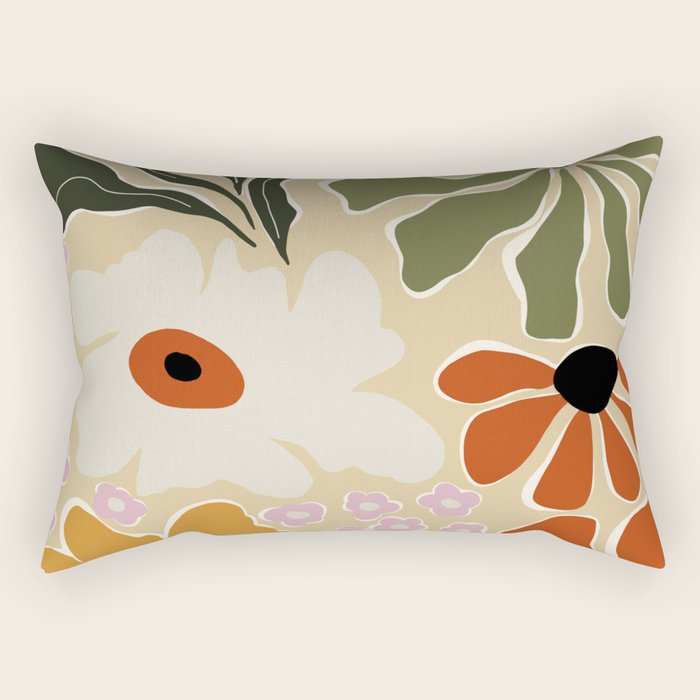 Mid-century bouquet  Rectangular Pillow Gallery Image 1
