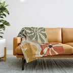Mid-century bouquet  Throw Blanket Gallery Image 1