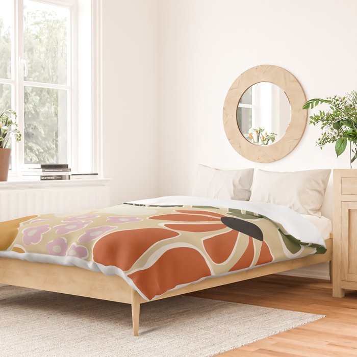 Mid-century bouquet  Duvet Cover Gallery Image 2