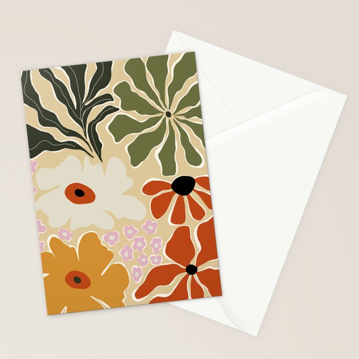 Mid-century bouquet  Stationery Card Gallery Image 2