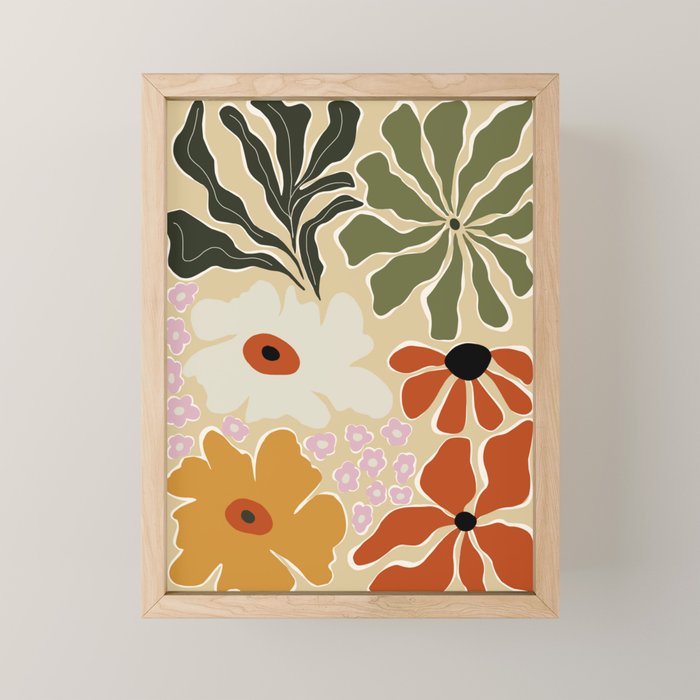 Mid-century bouquet  Mini Art Print Gallery Image 1