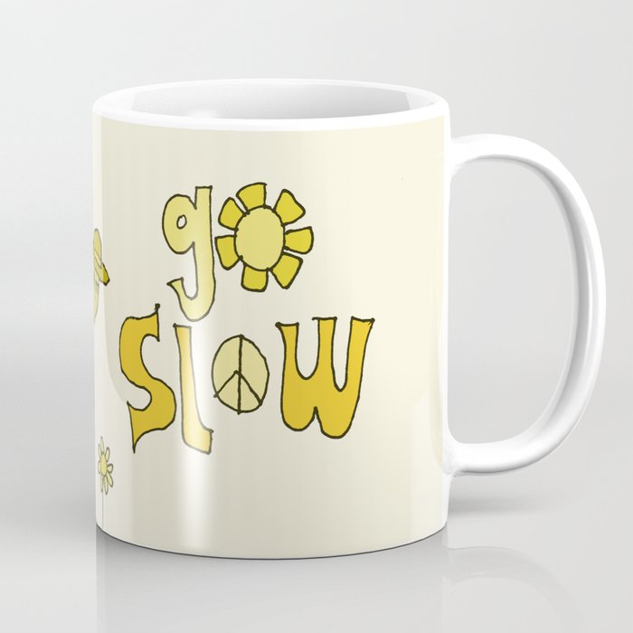 go slow retro turtle // art by surfy birdy Coffee Mug Gallery Image 1