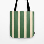 Simple Stripes Pattern - Deep Green Tote Bag Gallery Image 1
