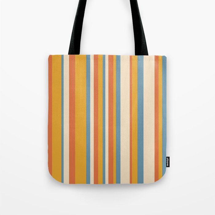 Classic Stripes XX - Retro Summer Tote Bag Gallery Image 1