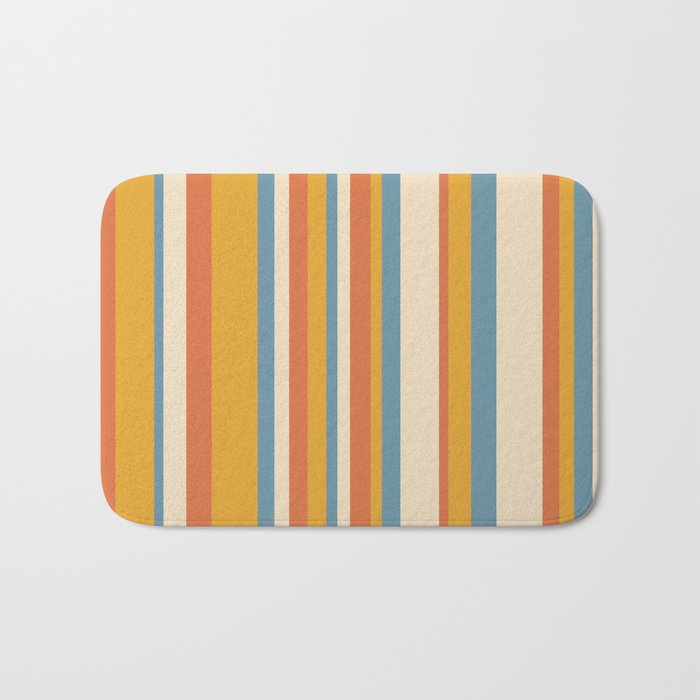 Classic Stripes XX - Retro Summer Bath Mat Gallery Image 1
