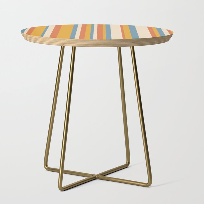 Classic Stripes XX - Retro Summer Side Table Gallery Image 1