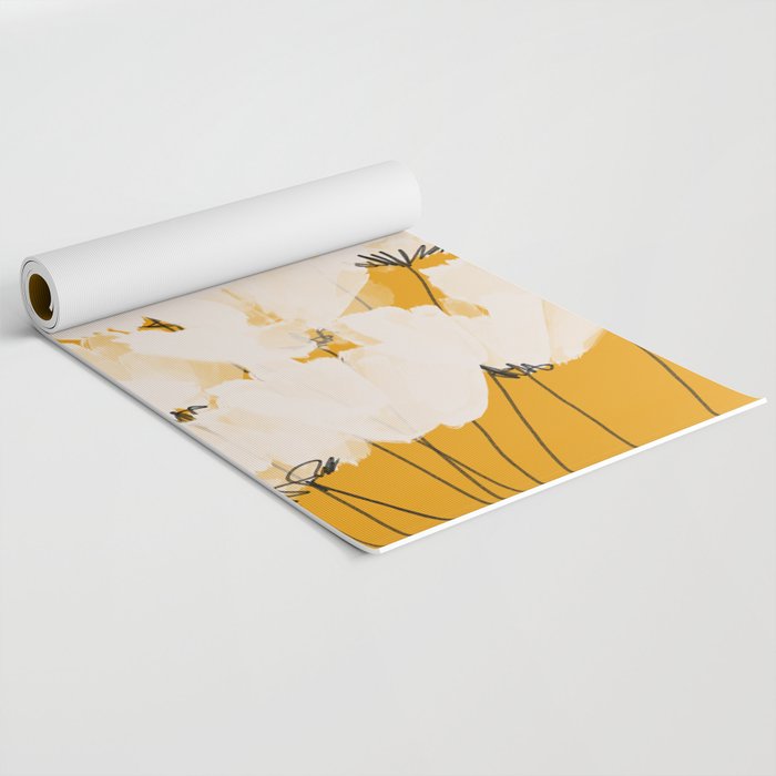 Flowers In Tangerine Yoga Mat Gallery Image 2