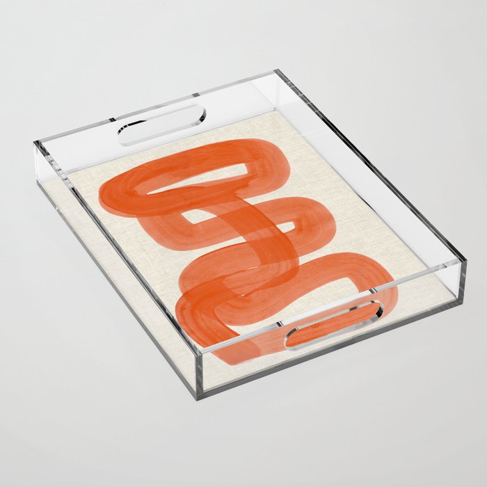 Orange Suave Acrylic Tray Gallery Image 1