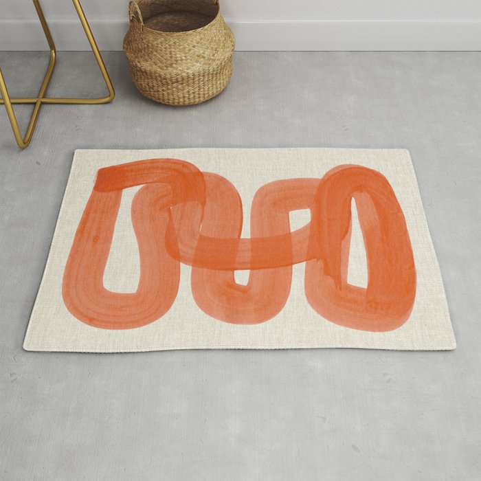 Orange Suave Rug Gallery Image 1