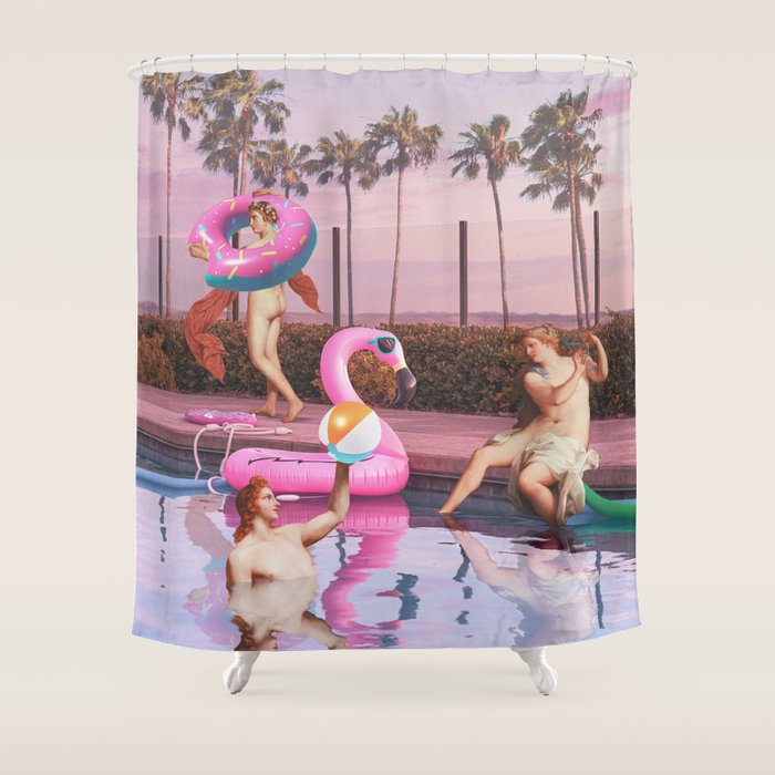 POOL PARTY Shower Curtain Gallery Image 1