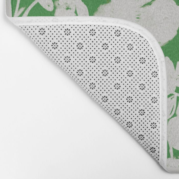 White Beauty on Green Bath Mat Gallery Image 2