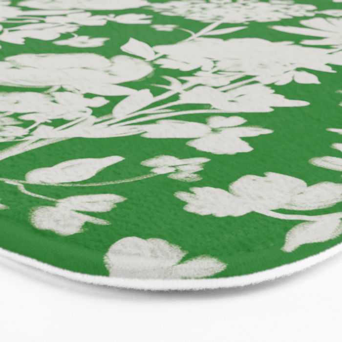 White Beauty on Green Bath Mat Gallery Image 3