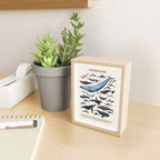 CETACEANS POSTER beige and text Mini Art Print Gallery Image 2