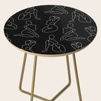 Full Body Girls in line black pattern Side Table Gallery Image 2