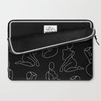 Full Body Girls in line black pattern Laptop Sleeve Gallery Image 2
