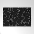 Full Body Girls in line black pattern Welcome Mat Gallery Image 1