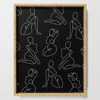 Full Body Girls in line black pattern Serving Tray Gallery Image 1