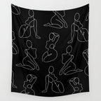 Full Body Girls in line black pattern Wall Tapestry Gallery Image 4