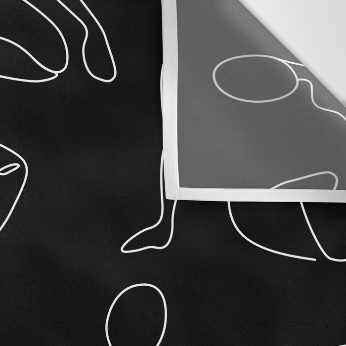 Full Body Girls in line black pattern Wall Tapestry Gallery Image 3