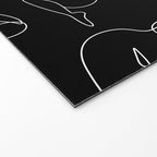 Full Body Girls in line black pattern Welcome Mat Gallery Image 2