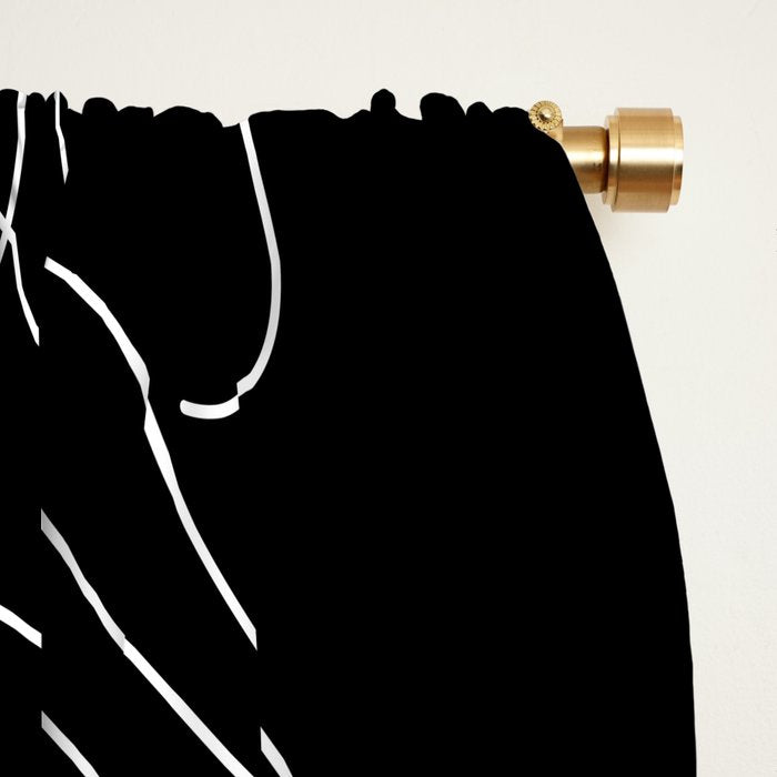 Full Body Girls in line black pattern Window Curtain Gallery Image 2