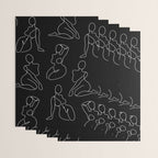 Full Body Girls in line black pattern Wrapping Paper Gallery Image 3