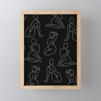 Full Body Girls in line black pattern Mini Art Print Gallery Image 1