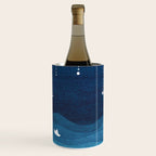 Falling stars, blue, sailboat, ocean Wine Chiller Gallery Image 3